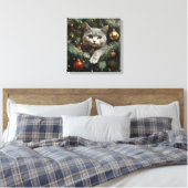 Toile Chat mignon à l'intérieur de l'arbre de Noël (Insitu(Chambre))