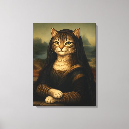 Toile Chat Mona Lisa Parodie Art Renaissance (Recto)