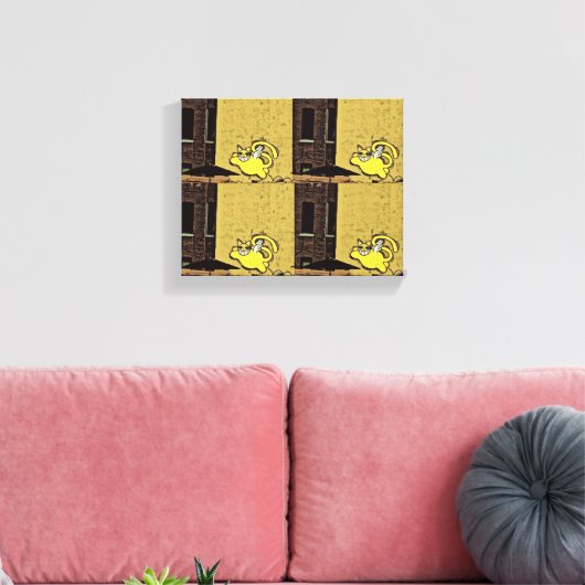 Toile Chat mur de dessin (Insitu(Salon))