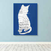 Toile Chat musical (Insitu (Plancher de Bois))