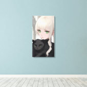 Toile Chat Noir (Insitu (Plancher de Bois))