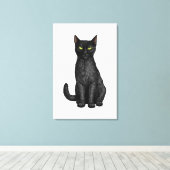 Toile Chat noir (Insitu (Plancher de Bois))