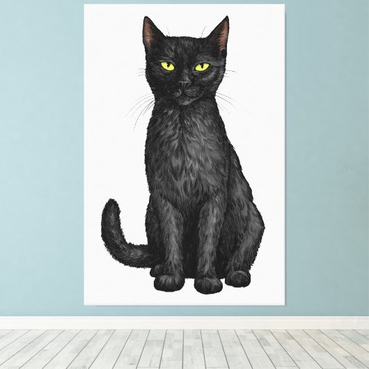 Toile chat noir (Insitu (Plancher de Bois))