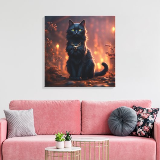 Toile Chat noir (Insitu(Salon))