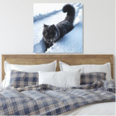 Toile Chat Noir À Neige Profonde (Insitu(Chambre))