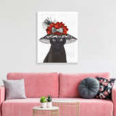 Toile Chat noir avec Casquette fabuleux 2 (Insitu(Salon))
