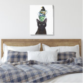 Toile Chat noir avec Teups et Blackbird (Insitu(Chambre))