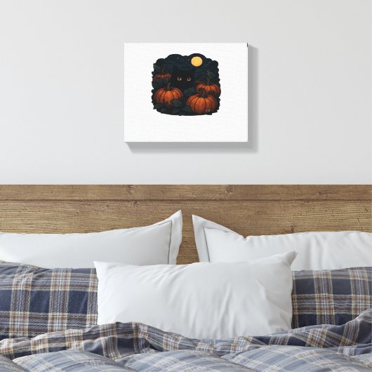Toile Chat noir dans le T-shirt classique Patch (Insitu(Chambre))