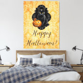 Toile Chat noir et Citrouille d'Halloween doux (Insitu(Chambre))