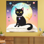 Toile Chat Noir - Installons-Nous Confortablement (Insitu(Salon))