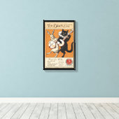 Toile Chat noir jouant Banjo, artiste inconnu (Insitu (Plancher de Bois))