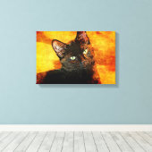 TOILE CHAT NOIR OLIVE (Insitu (Plancher de Bois))