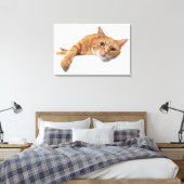 Toile Chat Orange Posé En Bas (Insitu(Chambre))