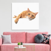 Toile Chat Orange Posé En Bas (Insitu(Salon))