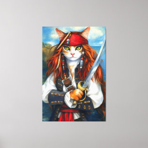 Toile Chat pirate de Swashbuckler Imaginaire Caractère