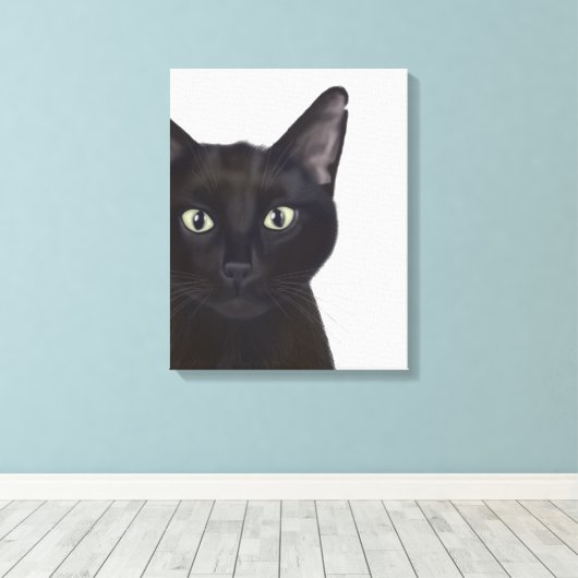 Toile Chat, Portrait de Gus (Insitu (Plancher de Bois))