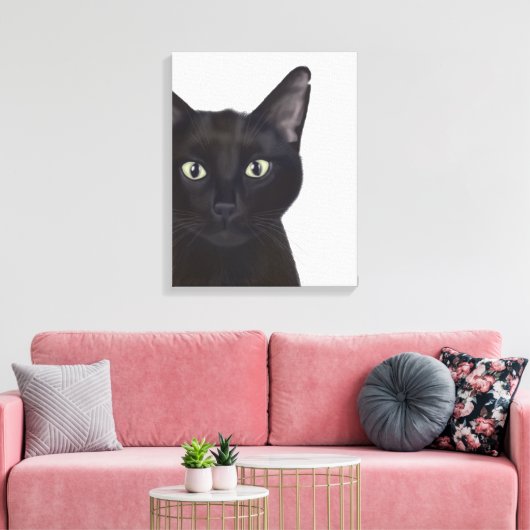 Toile Chat, Portrait de Gus (Insitu(Salon))