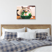 Toile Chat regardant le poisson dans l'aquarium (Insitu(Chambre))