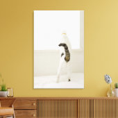 Toile Chat regardant par la fenêtre, vue arrière (Insitu(Salon))