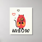 Toile Chat rouge mignon (Recto)