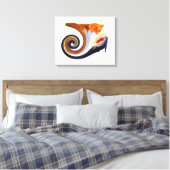 Toile Chat roux comique abstrait musical (Insitu(Chambre))