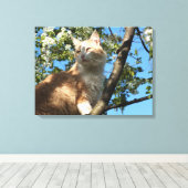 Toile Chat Sahara Dans Une Tonnelle Enveloppée De Cerisi (Insitu (Plancher de Bois))