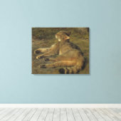 Toile Chat sauvage (par Rosa Bonheur) (Insitu (Plancher de Bois))
