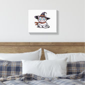 Toile Chat sorcière cool - Cute Halloween Kitty avec coe (Insitu(Chambre))