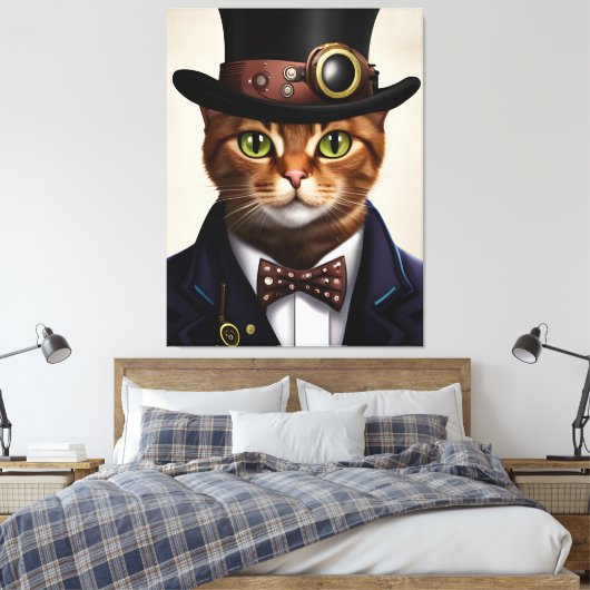 Toile Chat Steampunk (Insitu(Chambre))