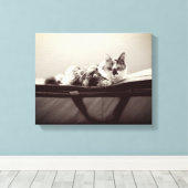 Toile Chat sur sac (Insitu (Plancher de Bois))