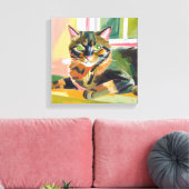 Toile Chat Tortue | Peinture de Chat Belle (Insitu(Salon))