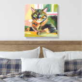 Toile Chat Tortue | Peinture de Chat Belle (Insitu(Chambre))