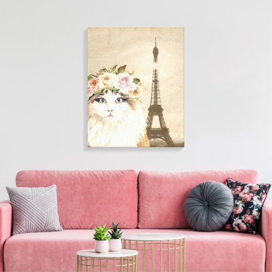 Toile Chat & Tour Eiffel (Insitu(Salon))