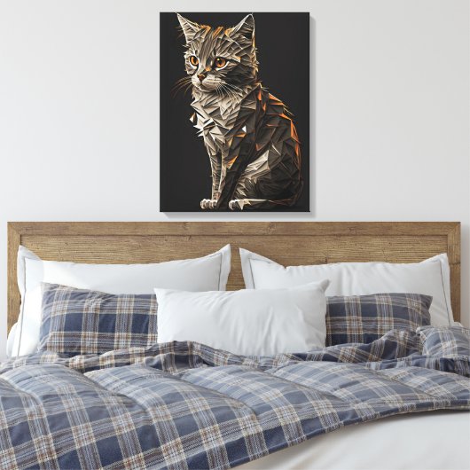 Toile Chat Whimsical abstrait (Insitu(Chambre))