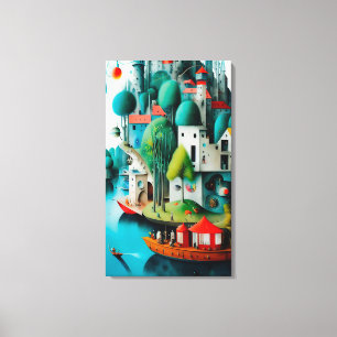 Toile Château au bord de la mer