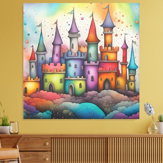 Toile Château coloré (Insitu(Salon))