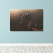 Toile Château de Burg Eltz dans le brouillard matinal (Insitu (Plancher de Bois))