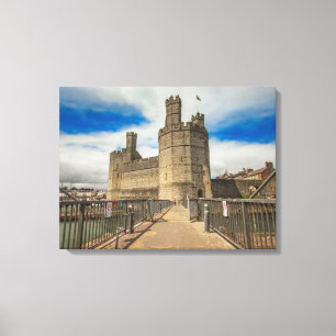 Toile Château de Caernarfon Wales.