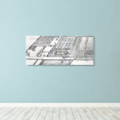 Toile Château de Dampierre, vue sur le domaine, de 'Le (Insitu (Plancher de Bois))