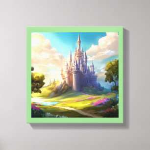 Toile Château de fantaisie Paysage heureux 2