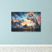 Toile Château de Leopard de Neige Levée de soleil réflex (Insitu (Plancher de Bois))