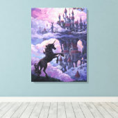 Toile Château de licorne Art (Insitu (Plancher de Bois))