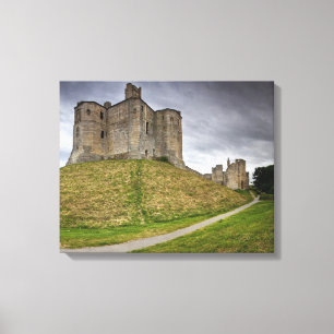 Toile Château de Warkworth dans le Northumberland,