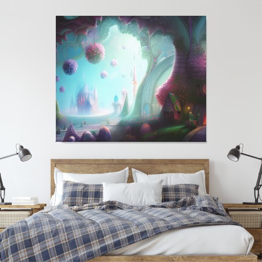 Toile Château des Fées dans la forêt enchantée (Insitu(Chambre))