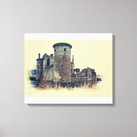 Toile Château écossais de Caeverlock à Dumfries (Recto)