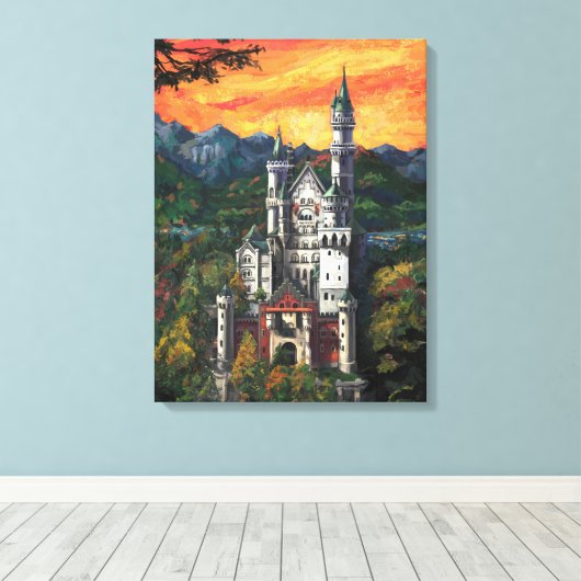 Toile Château Schloss Neuschwanstein (Insitu (Plancher de Bois))