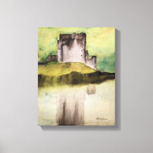TOILE CHÂTEAUX ÉCOSSAIS, BOUGIES D'EAU IMPRIMER (Recto)