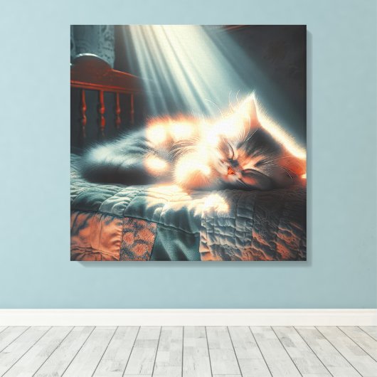 Toile Chaton À Dormir Au Soleil (Insitu (Plancher de Bois))