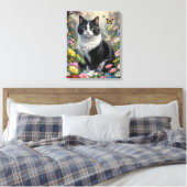 Toile Chaton dans le jardin de fleurs (Insitu(Chambre))