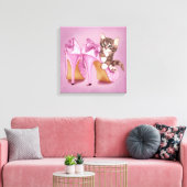 Toile Chaton en chaussure violette (Insitu(Salon))